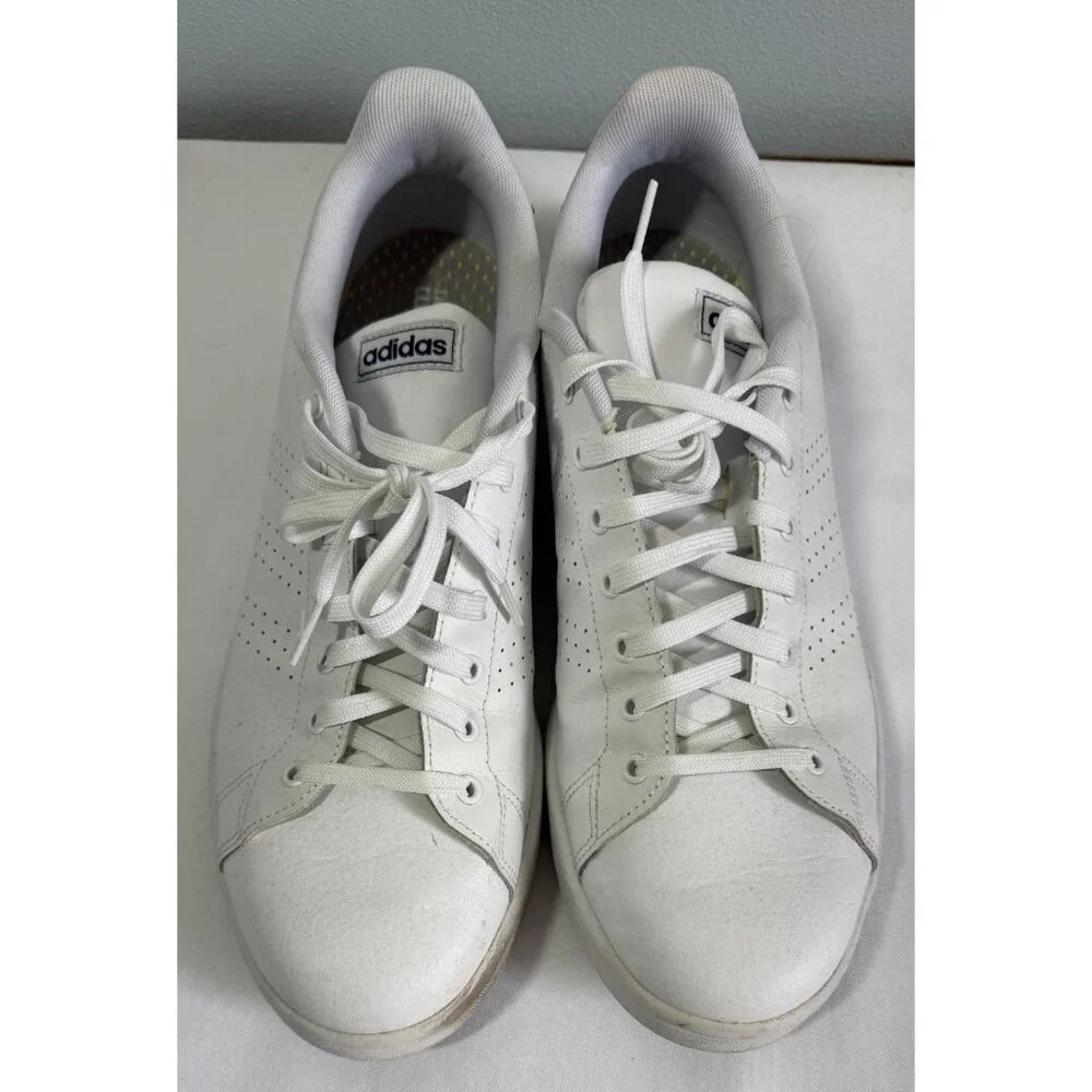 Adidas‎ Cloudfoam Advantage Running Sneaker Shoes Mens 12 White/Black F36423